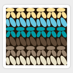 Pseudo crochet pattern with beach and ocean colors Sticker